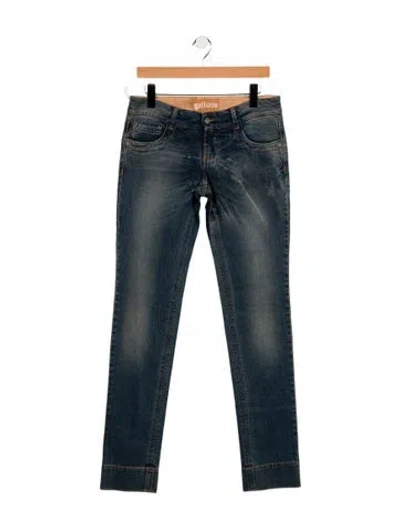 Pre-owned Galliano Skinny Jeans In Blue
