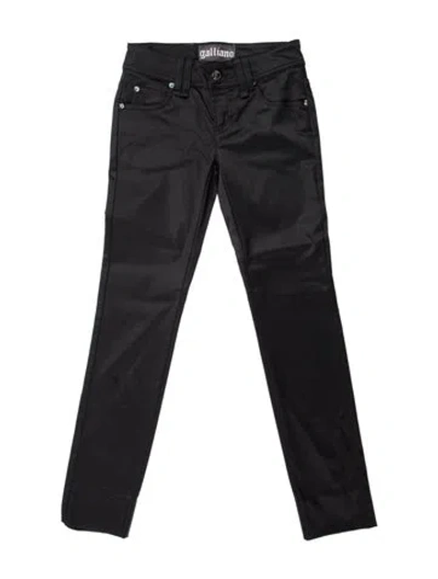 Pre-owned Galliano Straight Leg Pants In Black