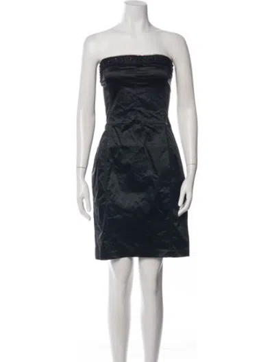 Pre-owned Galliano Strapless Mini Dress In Black