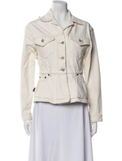 Pre-owned Galliano Vintage 1990's Denim Jacket In Neutral