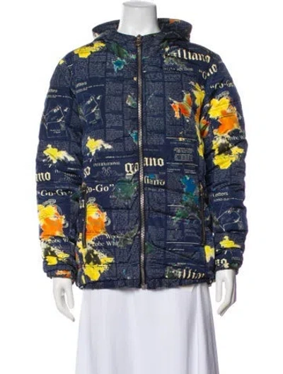 Pre-owned Galliano Vintage 2000's Down Jacket In Blue