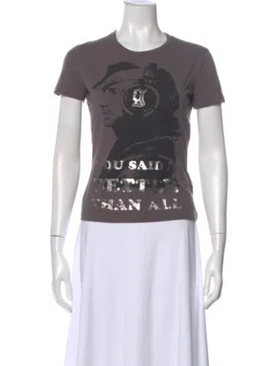 Pre-owned Galliano Vintage 2000's T-shirt In Gray