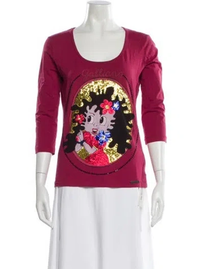 Pre-owned Galliano Vintage 2005 T-shirt In Pink