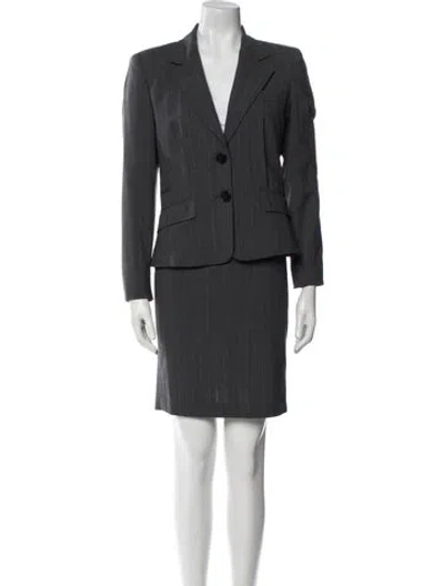 Pre-owned Galliano Vintage 2008 Skirt Suit In Gray