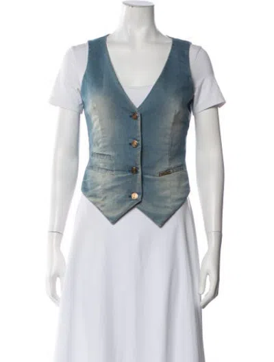 Pre-owned Galliano Vintage 2010 Vest In Blue