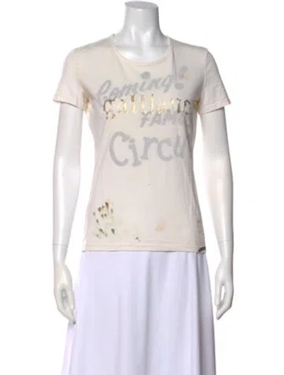 Pre-owned Galliano Vintage Graphic Print T-shirt In Neutral