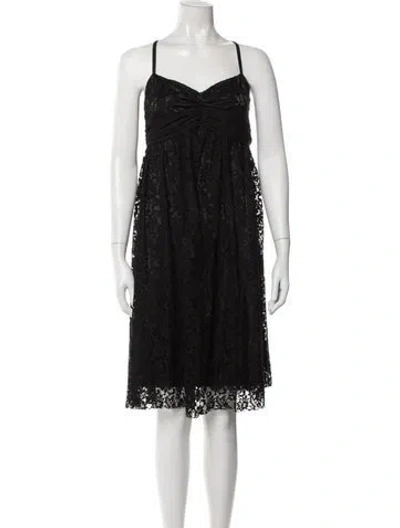 Pre-owned Galliano Vintage Knee-length Dress In Black