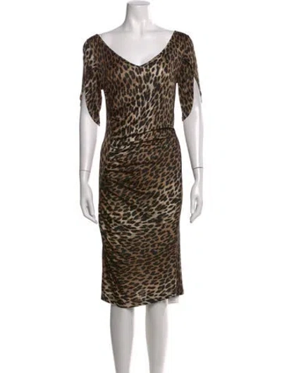 Pre-owned Galliano Vintage Knee-length Dress In Black