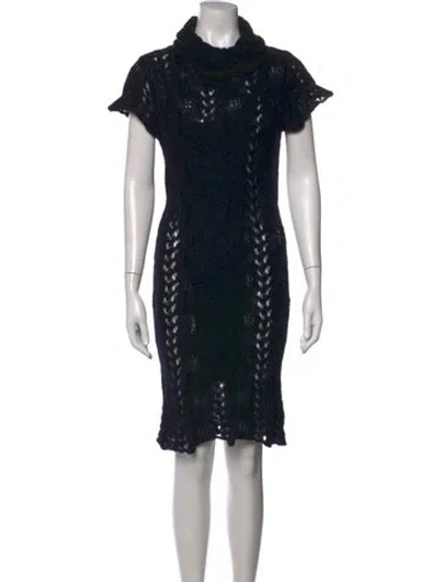 Pre-owned Galliano Vintage Knee-length Dress In Black