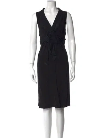 Pre-owned Galliano Vintage Knee-length Dress In Black