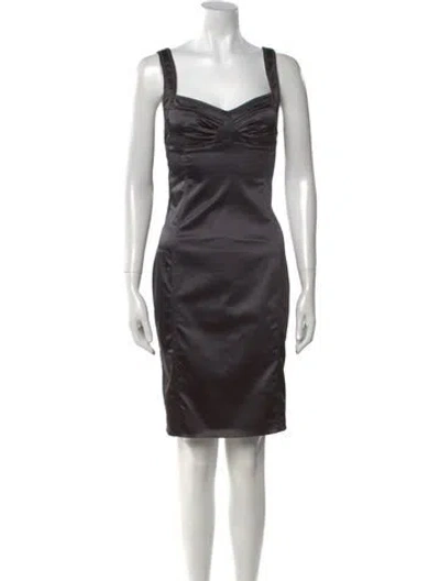 Pre-owned Galliano Vintage Knee-length Dress In Gray