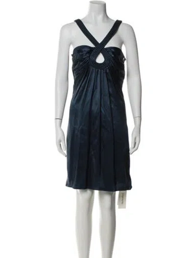 Pre-owned Galliano Vintage Knee-length Dress In Gray