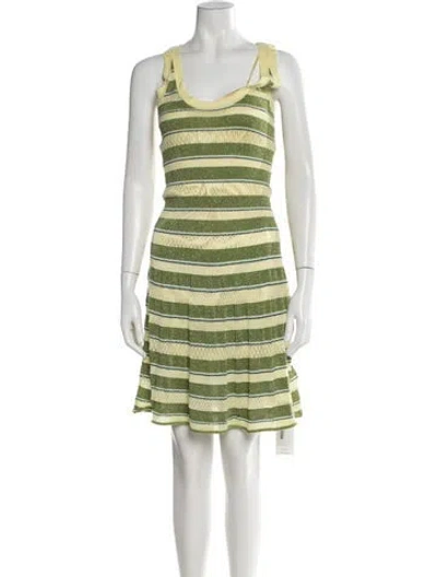 Pre-owned Galliano Vintage Knee-length Dress In Green
