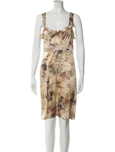 Pre-owned Galliano Vintage Knee-length Dress In Neutral