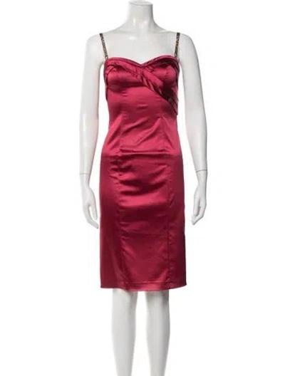 Pre-owned Galliano Vintage Knee-length Dress In Red
