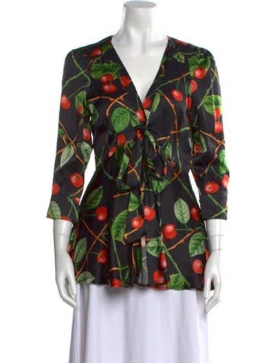 Pre-owned Galliano Vintage Late 2000's - Early 2010's Blouse In Black