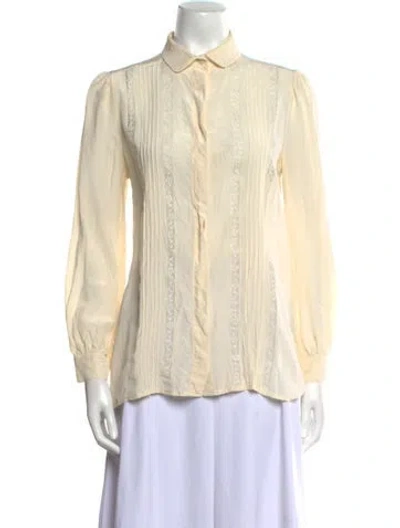 Pre-owned Galliano Vintage Late 2000's - Early 2010's Button-up Top In Neutral