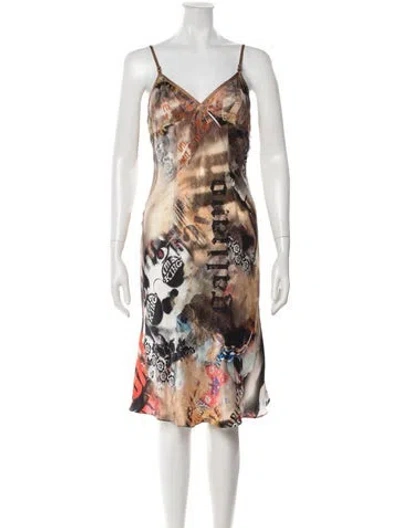 Pre-owned Galliano Vintage Midi Length Dress In Neutrals