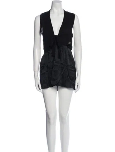 Pre-owned Galliano Vintage Mini Dress In Black