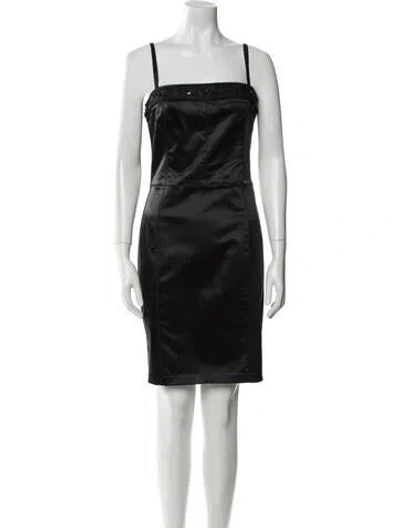 Pre-owned Galliano Vintage Mini Dress In Black