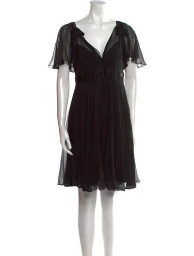 Pre-owned Galliano Vintage Mini Dress In Black