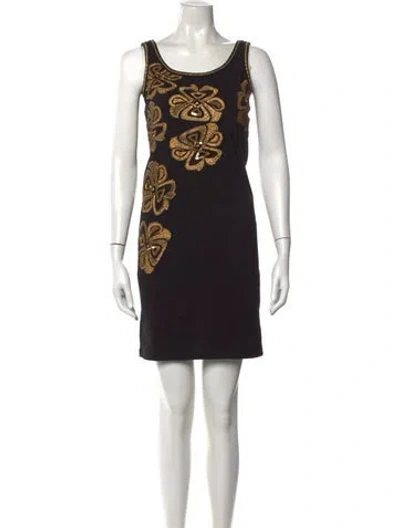 Pre-owned Galliano Vintage Mini Dress In Black