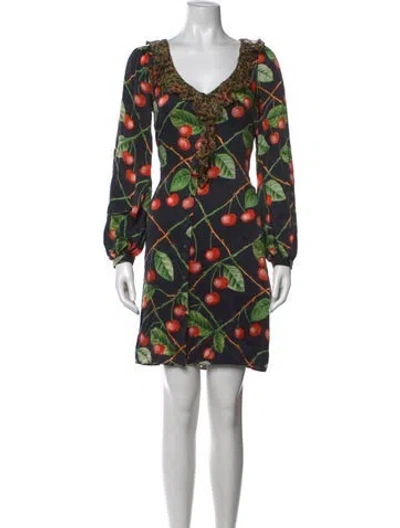 Pre-owned Galliano Vintage Mini Dress In Black