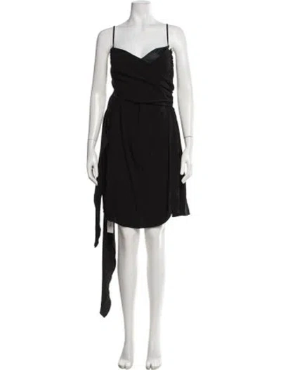 Pre-owned Galliano Vintage Mini Dress In Black