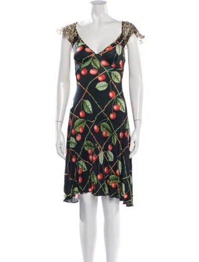 Pre-owned Galliano Vintage Mini Dress In Black