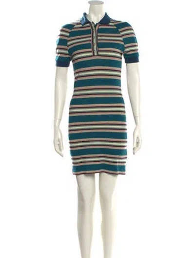 Pre-owned Galliano Vintage Mini Dress In Blue