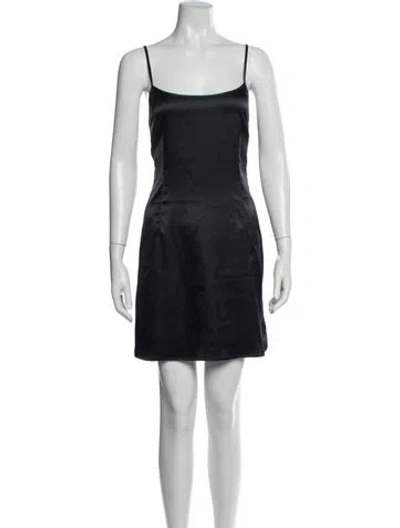Pre-owned Galliano Vintage Mini Dress In Blue