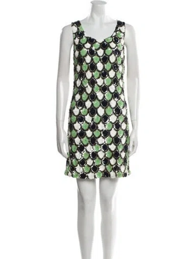 Pre-owned Galliano Vintage Mini Dress In Green