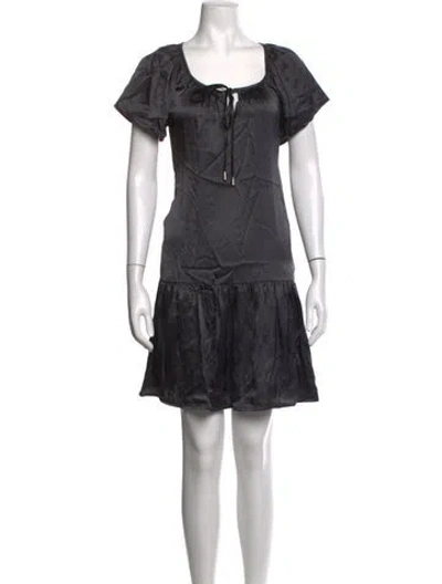 Pre-owned Galliano Vintage Mini Dress In Grey
