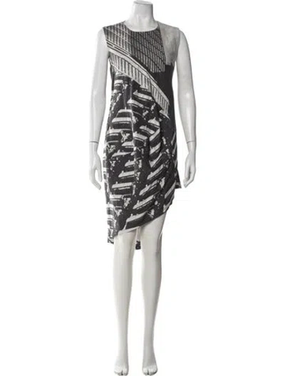 Pre-owned Galliano Vintage Mini Dress In Grey