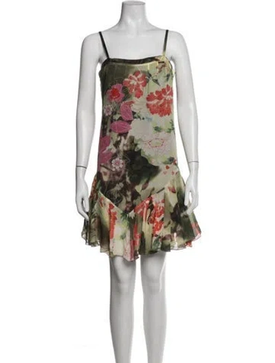 Pre-owned Galliano Vintage Mini Dress In Multicolor