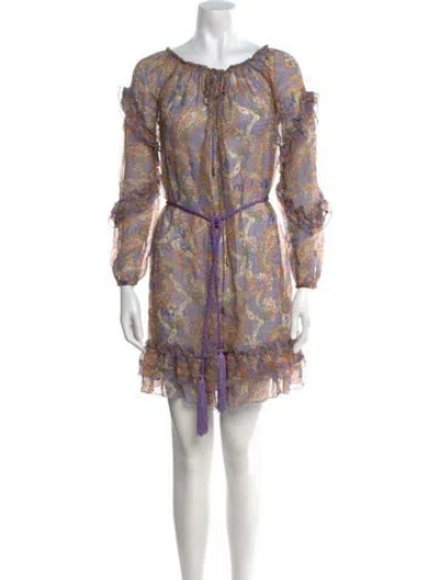 Pre-owned Galliano Vintage Mini Dress In Purple