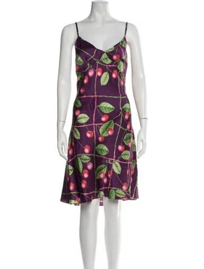 Pre-owned Galliano Vintage Mini Dress In Purple