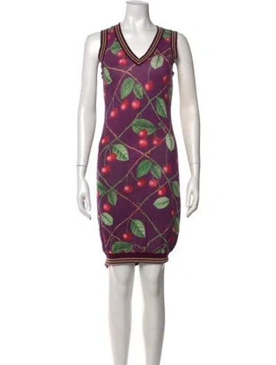 Pre-owned Galliano Vintage Mini Dress In Purple