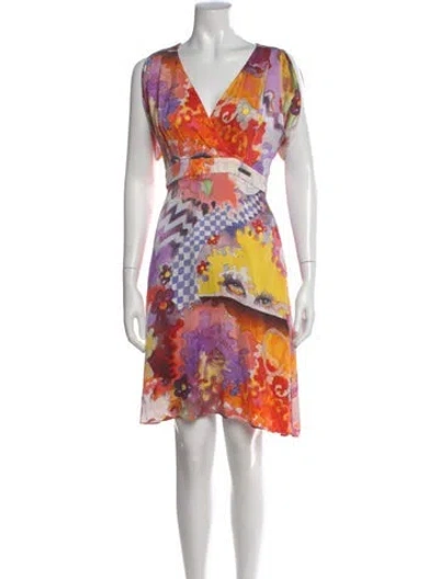 Pre-owned Galliano Vintage Mini Dress In Red