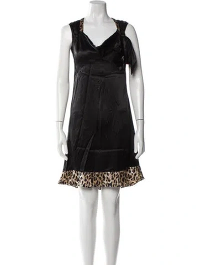 Pre-owned Galliano Vintage Mini Dress W/ Tags In Black