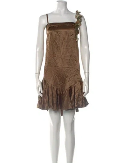 Pre-owned Galliano Vintage Mini Dress W/ Tags In Neutral