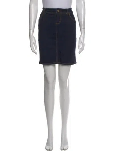 Pre-owned Galliano Vintage Mini Skirt In Blue