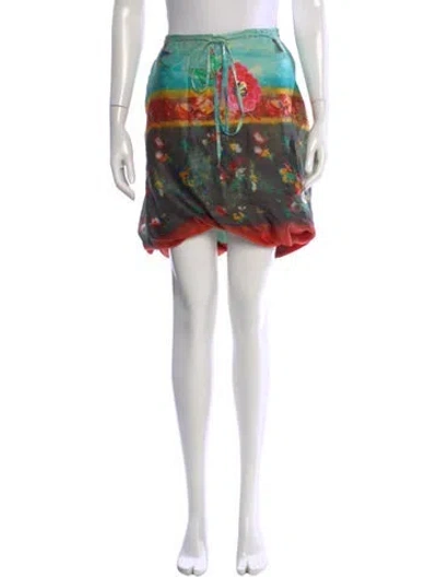 Pre-owned Galliano Vintage Mini Skirt In Blue