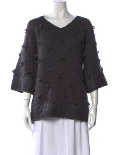 Pre-owned Galliano Vintage Printed Sweater In Gray