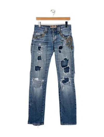 Pre-owned Galliano Vintage Skinny Jeans In Blue