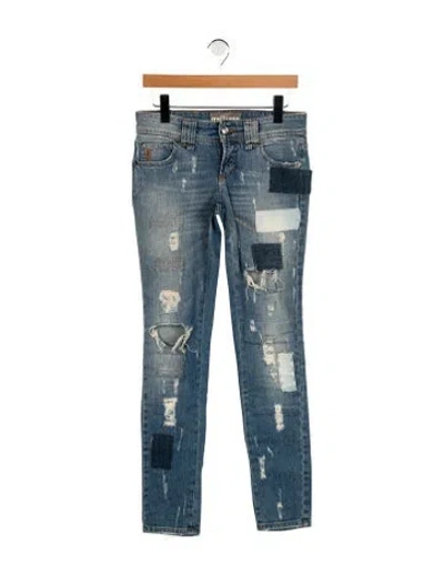 Pre-owned Galliano Vintage Skinny Leg Jeans In Blue