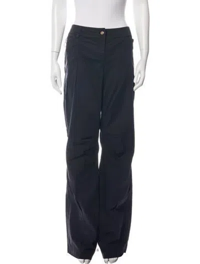 Pre-owned Galliano Vintage Wide Leg Pants In Black/blue