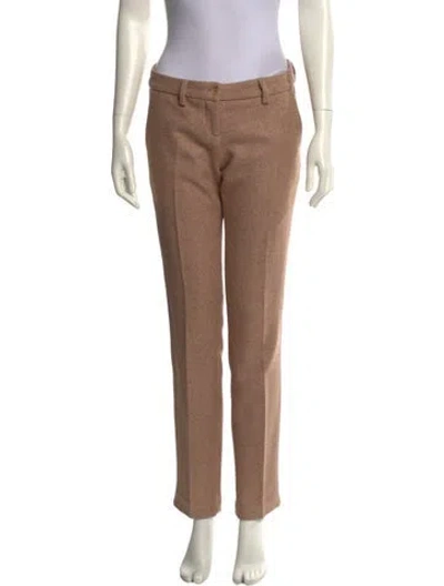 Pre-owned Galliano Virgin Wool Straight Leg Pants In Neutral