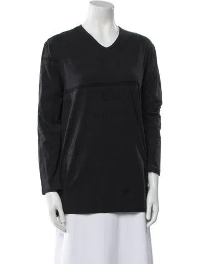 Pre-owned Galliano V-neck Long Sleeve Sweatshirt In Multi