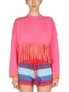 Gallo 1927 Logo Embroidery Sweater In Pink